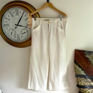 Pilcro & Letterpress white linen blend pants - 12P